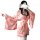Japanese-inspired sheer kimono-style sleepwear set featuring floral patterns, perfect for plus-size elegance and allure.