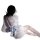 Japanese-inspired sheer kimono sleep dress with floral pattern, open-front design, delicate fabric, perfect for women seeking...