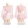 Japanese kawaii bunny kimono robe featuring lace details, floral print, and bow accents, perfect for sexy sleepwear and allur...