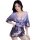 Purple seductive japanese kimono cosplay outfit featuring floral patterns, perfect for roleplay and photoshoots.