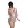Japanese kimono-style embroidered lace sleepwear set - sheer sensual babydoll & thong lingerie