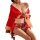 Sexy floral print japanese kimono lingerie set, elegant red design with beige accents, perfect for saunas and photo shoots. o...