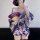 Japanese kimono lingerie set featuring floral patterns, perfect for role play or sleepwear with elegant design and vibrant co...