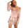 Soft sheer mesh japanese kimono-style sleepwear with floral patterns and a large bow detail, perfect for role play or date ni...