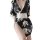 Sexy floral japanese kimono lingerie set, elegant design with deep v-neck and flowing fabric, perfect for role play and cospl...