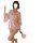 A woman poses wearing a delicate pink floral japanese kimono-style lingerie set, featuring sheer fabric and a heart-shaped fa...