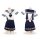 Japanese-korean school uniform set - cute sailor collar bunny jk outfit, featuring a white crop top with navy skirt, sailor c...