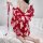 Japanese-style lace kimono lingerie set - plus size seductive sleepwear robe & bralette set for women, featuring floral patte...