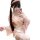 Japanese-style lingerie set featuring a delicate pink kimono robe adorned with bows and bunny patterns, perfect for a charmin...