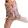 Japanese-style lingerie set featuring a sheer floral yukata robe with a pink bow, paired with matching bra and panties for a ...