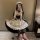 Japanese maid costume dress featuring a cute kawaii design, perfect for cosplay or anime fashion. plus size option available.