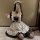 Japanese maid costume dress featuring a cute kawaii design, perfect for cosplay or anime fashion. plus size option available.