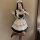 Japanese maid costume dress featuring a cute kawaii design, perfect for cosplay or anime fashion. plus size option available.