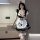 Japanese maid costume dress featuring sweet cat girl design, kawaii lolita style anime outfit for women with ruffled apron an...