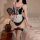 Japanese style maid costume lingerie set - black & white lace role play outfit for bedroom seduction & cosplay, featuring lac...