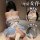Sexy cute japanese maid costume set with apron, designed for small bust, featuring soft yandere and pure-seductive lingerie e...