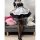 Japanese maid costume for women featuring a cute anime schoolgirl dress with an apron and headband, perfect for cosplay event...