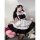 Japanese maid costume for women featuring a cute anime schoolgirl dress with an apron and headband, perfect for cosplay event...