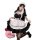 Japanese maid costume for women featuring a cute anime schoolgirl dress with an apron and headband, perfect for cosplay event...