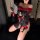 Japanese-style off-shoulder black floral kimono robe - sheer, hip-revealing roleplay bathrobe & cosplay cover-up