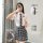 Japanese school uniform lingerie set - kawaii pure & tempting jk skirt outfit for role play featuring a cute blouse, plaid sk...