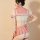 Japanese schoolgirl jk uniform set featuring a sheer blouse with plaid accents and a pleated skirt, perfect for cosplay or th...