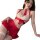 Japanese schoolgirl lingerie set featuring cute lace top with red tie and skirt, perfect for small bust.