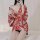 Japanese-style sexy deep v lingerie set - seductive kimono-inspired bedroom outfit featuring a vibrant red kimono design with...