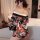 Japanese-style sexy kimono robe - sheer lace trim, low-neck seductive lounge wear for women, featuring vibrant floral pattern...