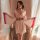 Elegant japanese-style sleepwear featuring sheer chiffon kimono robe with flared sleeves, adorned with floral belt, perfect f...