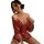 Japanese-style sexy lingerie set - deep v kimono bathrobe outfit with alluring floral print
