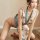 Japanese-style sexy lingerie kimono set - thin seductive sleepwear & loose robe for women, featuring floral patterns and eleg...