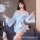 Japanese-style sheer kimono lingerie set featuring lace trimmings, perfect for women seeking elegance and allure.