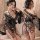 Japanese-style waist-cinching lace bodysuit - sheer kimono-inspired erotic lingerie set for bedroom wear, featuring intricate...
