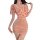 Sheer rose-print mesh bodycon dress with peek-a-boo bust, ruched skirt, and matching choker.