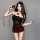 Jinxiao new year lingerie set - sheer sexy slip dress with built-in pads & bodycon fit, featuring elegant design and bold red...