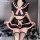Jk student style lingerie set - cute sailor uniform sleepwear with bow detail for women, featuring black and pink ruffled des...
