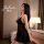 Juhuo sheer lace sleep dress - sexy mesh camisole slip nightgown with halter neck & cut-out detail