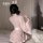 Kawaii bunny maid costume - japanese-style sexy sleep robe with bow & rabbit print, cute & alluring lingerie set