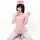 Sexy anime nurse cosplay costume featuring a pink pvc bodysuit with an open crotch design, hidden snap closure, and thigh-hig...