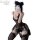 Sexy adult lingerie featuring lace catwoman design with butterfly tie-up, perfect for nightwear.