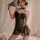 Elegant black lace cheongsam jumpsuit featuring sheer fabric, high slit, and push-up straps, perfect for vintage-inspired sen...