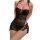 Lace cheongsam jumpsuit for women - sheer vintage-inspired sensual sleep dress with high slit & push-up straps