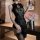 Lace-embellished cut-out cheongsam dress for women – sexy bodycon silk-look evening gown with elegant embroidery