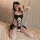 Seductive lace maid costume for women featuring sheer design and intricate detailing, perfect for an illusion uniform look.