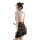Woman wearing black lace mesh babydoll sleep set with sheer floral embroidery, back view showing delicate straps and elegant ...
