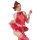 Sexy red lace mesh sleep dress with fluffy accents, perfect for role play costumes or new year cosplay outfits.