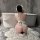 Lace nightwear set with ruffled hem - busty-enhancing maid costume for women, sheer & flirty sleepwear