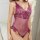 Lace open-crotch bodysuit for women featuring polka dot mesh, delicate lace straps, and sexy shapewear design.