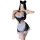 Sexy maid costume set featuring lace, sheer mesh, and hollow details, perfect for cosplay with a touch of elegance and allure...